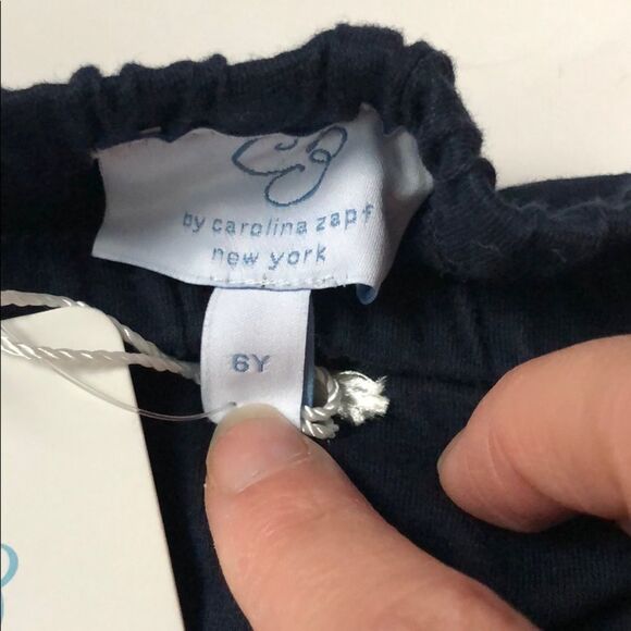 New CZ by Carolina Zapf Navy Girl’s Leggings- 6 - Picture 4 of 5